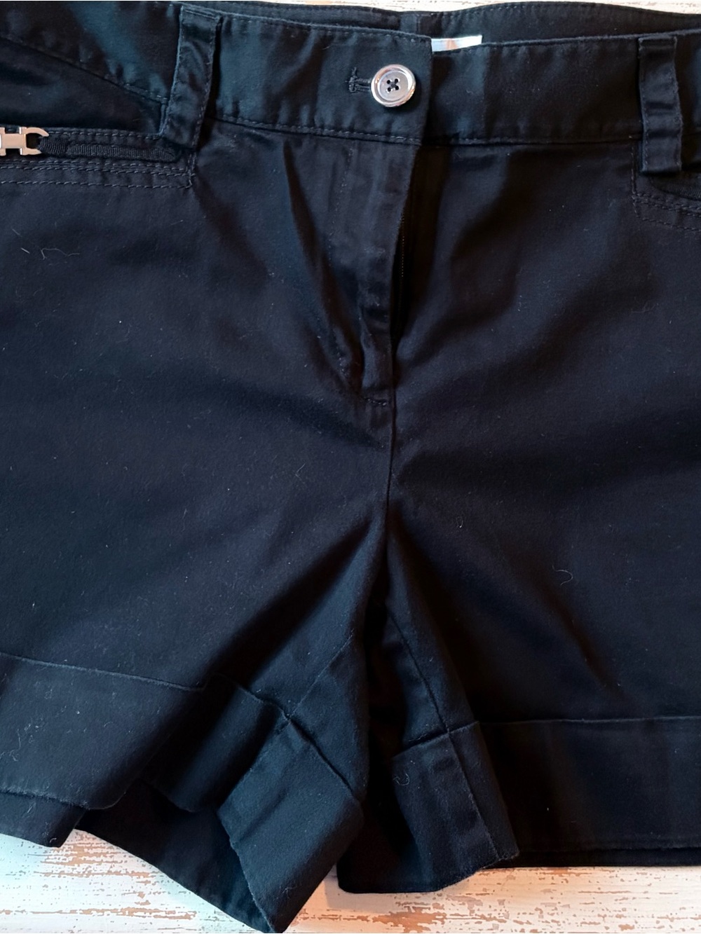 White House Black Market Black Tailored Cotton Shorts